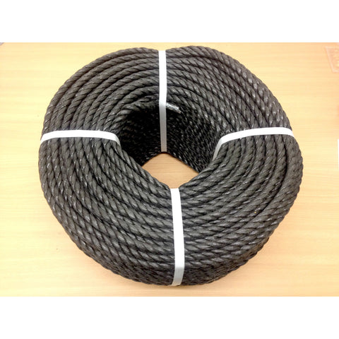 Black Twisted Polypropylene Rope